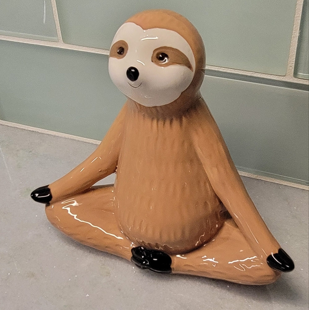 Cute Ceramic Sloth Figurine